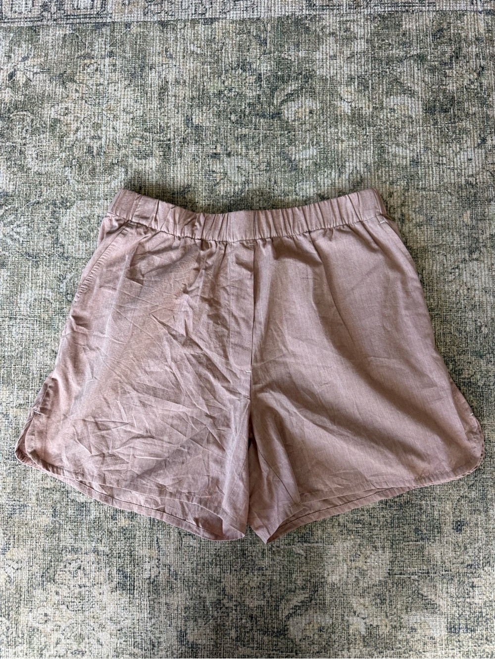 Nwot Coyuchi Women's Isla 100% Organic Cotton Shorts Pink Chambray Medium — image 3 of 8